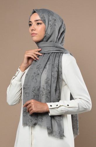 Gray Shawl 3017FLR-12