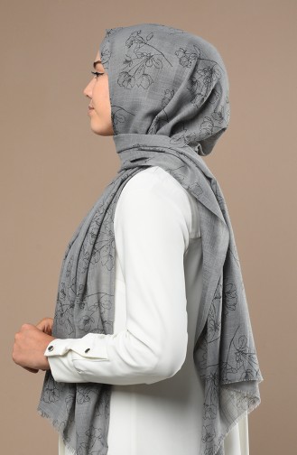 Grau Schal 3017FLR-12