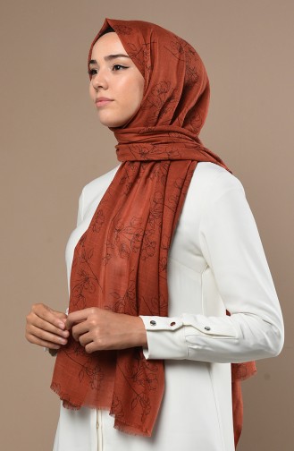 Brick Red Shawl 3017FLR-13