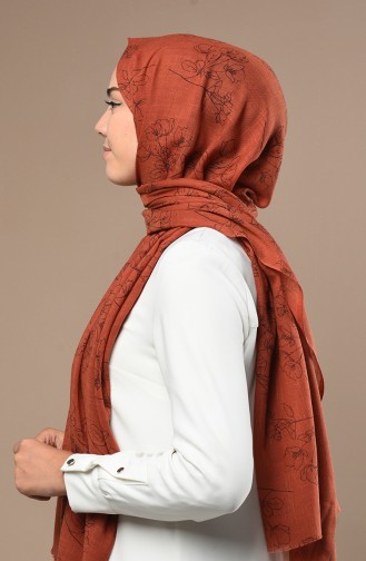 Brick Red Shawl 3017FLR-13