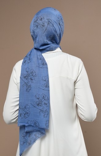 Denim Blue Shawl 3017FLR-14