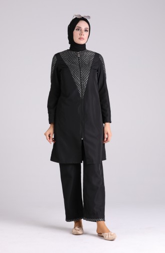Maillot de Bain Hijab Noir 01