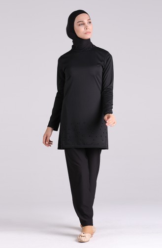 Black Swimsuit Hijab 1013-01