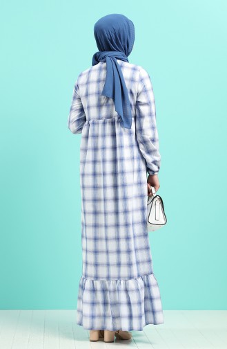 Blau Hijab Kleider 1393-04