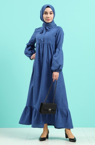Blue Hijab Dress 1395A-01