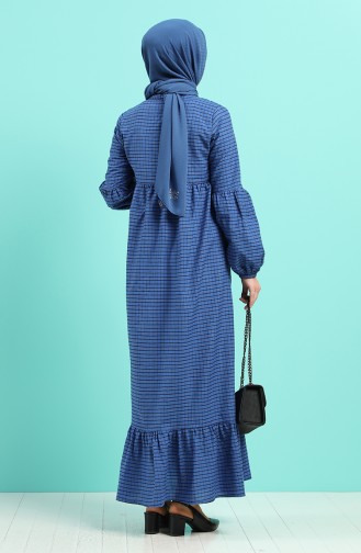 Blue Hijab Dress 1395A-01