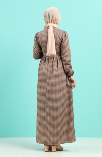 فستان بني مائل للرمادي 8246-03