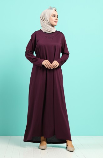 Dress with Stones 4522-01 Damson 4522-01