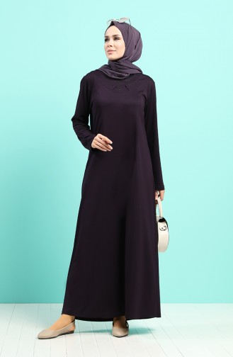 Lila Hijab Kleider 4522-02