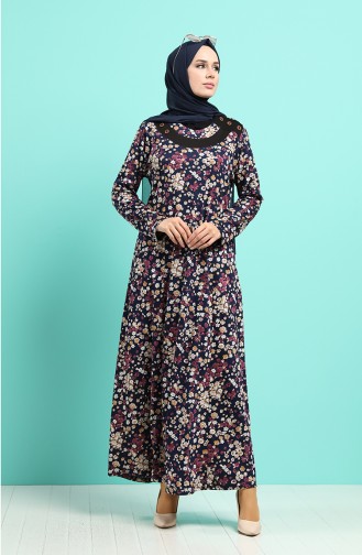 Robe Hijab Bleu Marine 4589-01