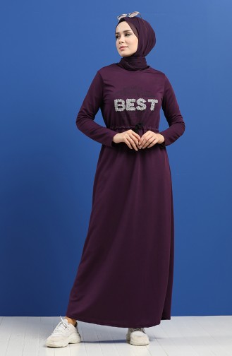 Robe Hijab Pourpre 5008-02