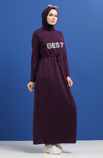 Robe Hijab Pourpre 5008-02