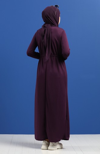 Purple Hijab Dress 5008-02
