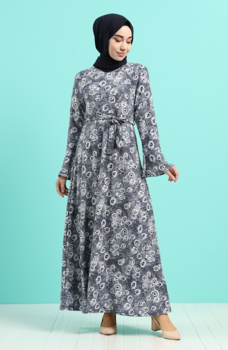 Robe Hijab Bleu Marine 5885E-01