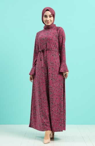 Fuchsia Hijab Kleider 5885G-02