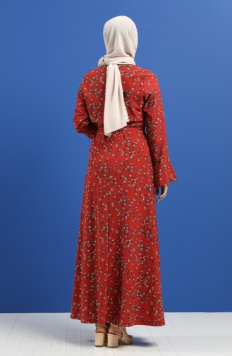 Tan Hijab Dress 5885G-03