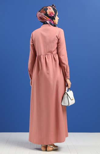 Robe Hijab Rose Pâle 5037-19