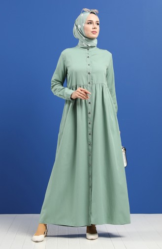 Green Hijab Dress 5037-20
