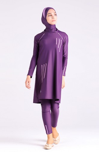 Purple Swimsuit Hijab 04