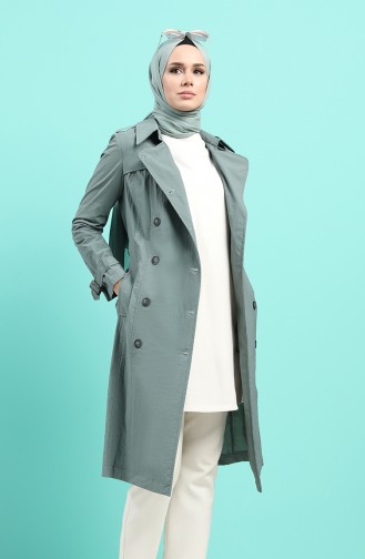 Trench Coat Vert Moisi 25001-01