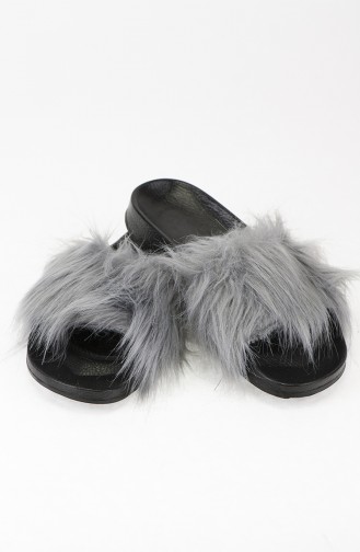 Grau Damen Hausschuhe 35-02