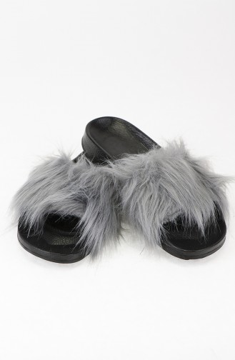 Gray Women`s House Slippers 35-02