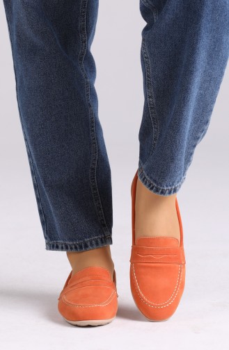 Orange Women`s Flats 0404-07