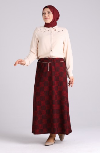 Claret Red Skirt 2046-05