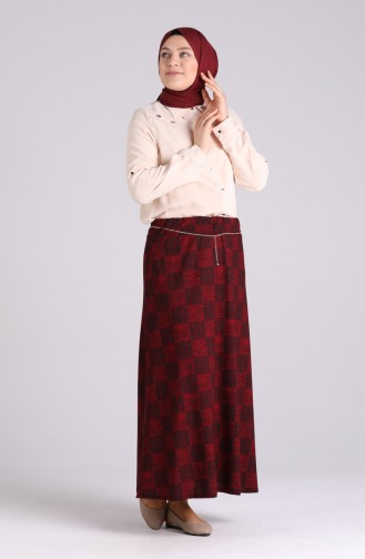 Claret Red Skirt 2046-05