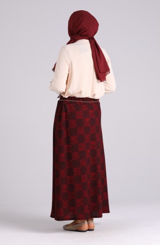 Claret Red Skirt 2046-05