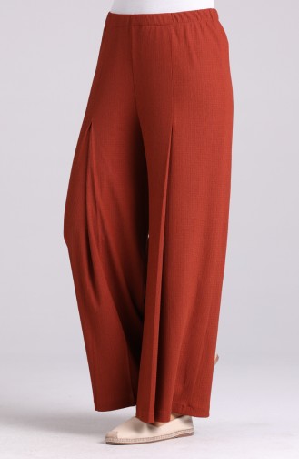 Elastic waist wide-leg Trousers 0103-06 Tobacco 0103-06