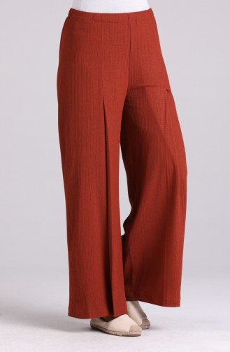 Elastic waist wide-leg Trousers 0103-06 Tobacco 0103-06