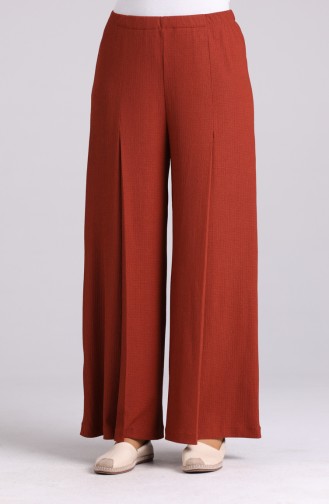 Elastic waist wide-leg Trousers 0103-06 Tobacco 0103-06