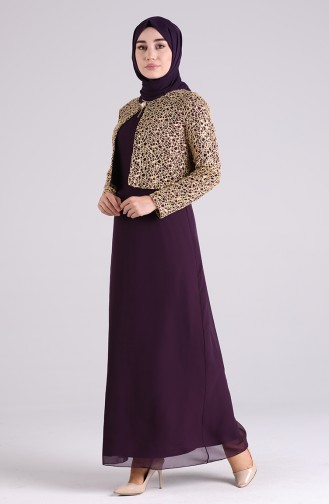 Habillé Hijab Pourpre 2943-03