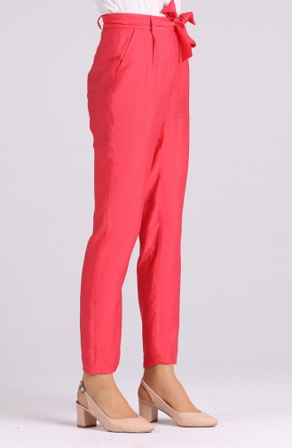 Straight Leg Trousers with Pockets 9y1911306-01 Coral 9Y1911306-01