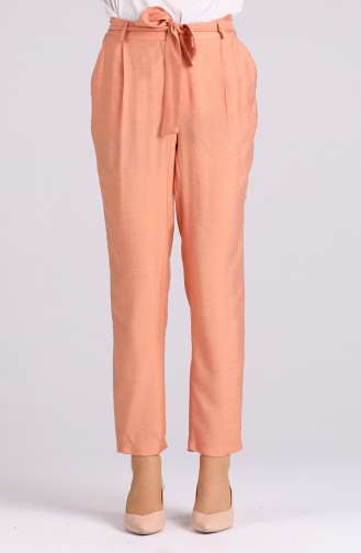 Straight Leg Trousers with Pockets 9y1911306-05 Salmon 9Y1911306-05