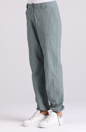 wide-leg Trousers with Pockets 11007-01 Sea Green 11007-01