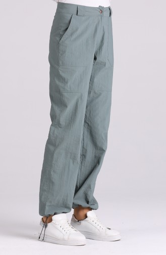 wide-leg Trousers with Pockets 11007-01 Sea Green 11007-01