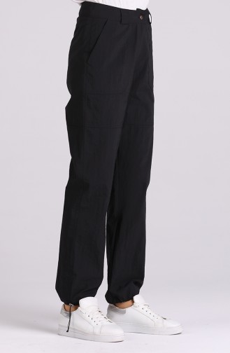 Pockets wide Leg Pants 11007-03 Black 11007-03