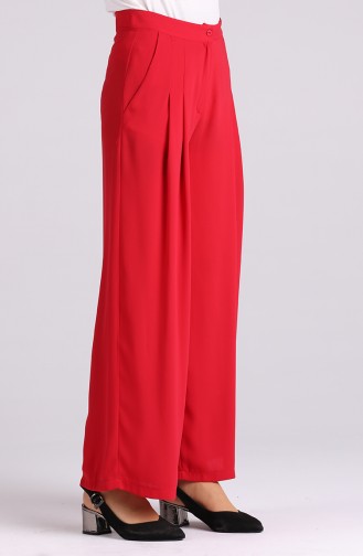 Pleated wide Leg Pants 11014-02 Red 11014-02