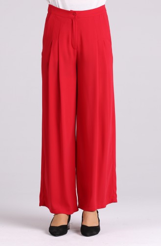 Pleated wide Leg Pants 11014-02 Red 11014-02