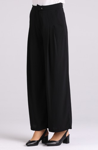 Pleated wide Leg Pants 11014-03 Black 11014-03