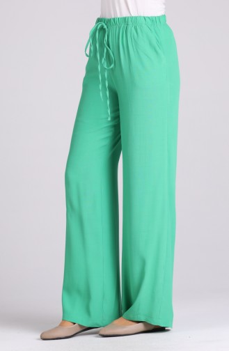 Wide Leg Pants with Pockets 4028-07 Green 4028-07