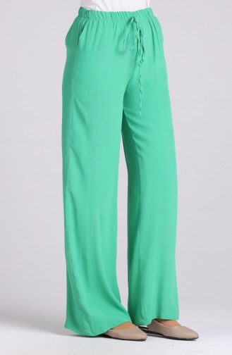 Wide Leg Pants with Pockets 4028-07 Green 4028-07