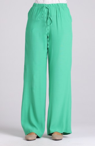 Wide Leg Pants with Pockets 4028-07 Green 4028-07