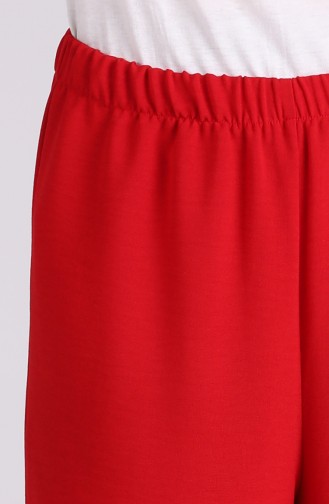 Elastic waist wide Leg Pants 4029-01 Red 4029-01