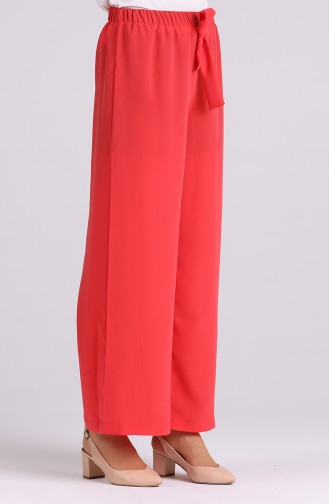 Elastic wide-leg Trousers 20012-02 Coral 20012-02