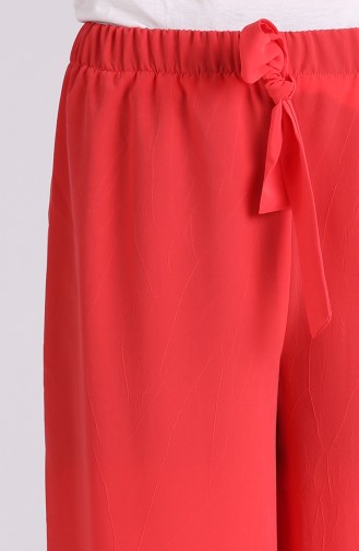 Elastic wide-leg Trousers 20012-02 Coral 20012-02