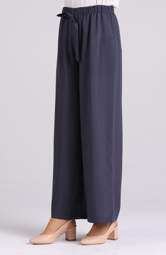 Elastic wide-leg Trousers 20012-03 Navy Blue 20012-03