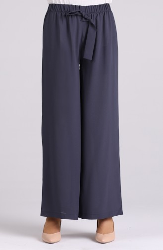 Elastic wide-leg Trousers 20012-03 Navy Blue 20012-03